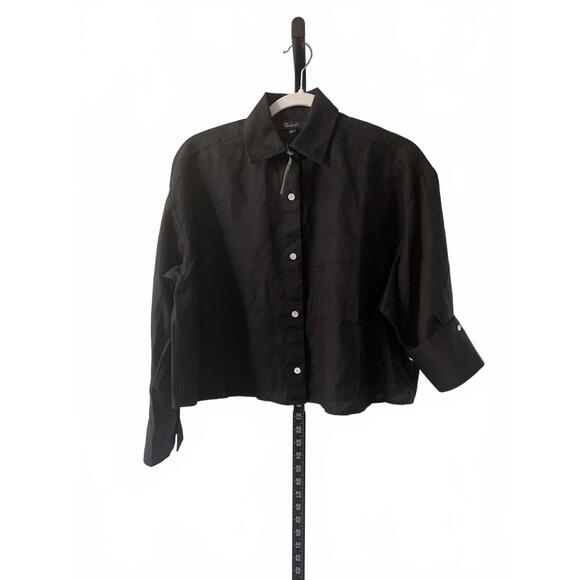 Madewell Black Long Sleeve Button-Up Shirt for Women - Picture 3 of 9